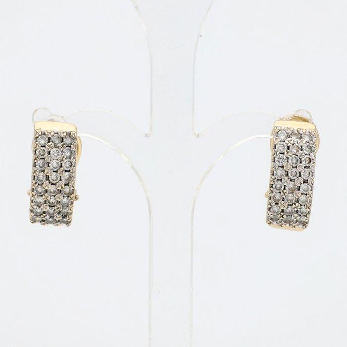 Boucles doreilles - 14 carats Or jaune Diamant (Naturelle), Handtassen en Accessoires, Oorbellen