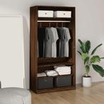 vidaXL Kledingkast 100x50x200 cm bewerkt hout bruin, Huis en Inrichting, Kasten | Kleerkasten, Verzenden, Nieuw