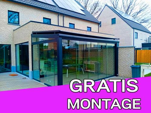 GRATIS montage Veranda, overkapping, carport, glazen wand !!, Jardin & Terrasse, Verrières