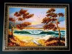 Barnsteen - Unique Amber picture Wall decoration - Home, Verzamelen, Mineralen en Fossielen