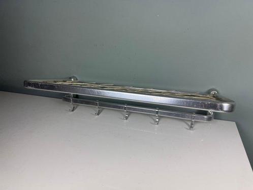 Kapstok - Vintage Aluminium Kapstok met Bagage Rek -, Antiek en Kunst, Curiosa en Brocante