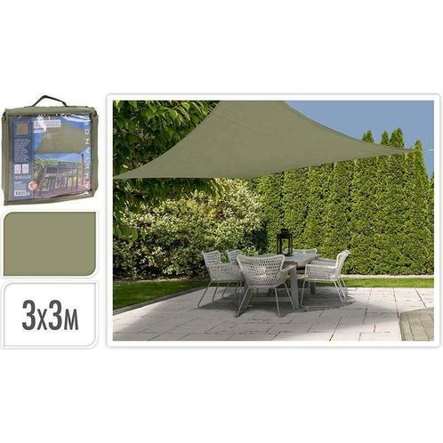 Schaduwdoek vierkant 3 x 3 meter - groen, Jardin & Terrasse, Voiles d'ombrage