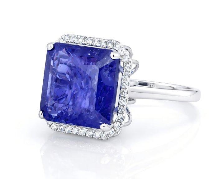 Zonder minimumprijs - Ring - 14 karaat Witgoud - 5.44ct. tw., Handtassen en Accessoires, Ringen