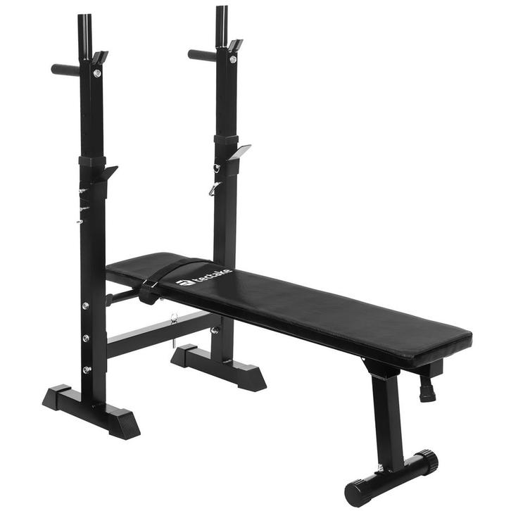 tectake Halterbank met halterrek - zwart, Sport en Fitness, Fitnessmaterialen, Verzenden
