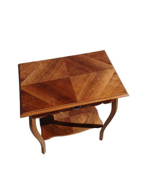 Bijzettafel - Bloemen - Hout - Houtsnijwerk, Antiek en Kunst, Curiosa en Brocante