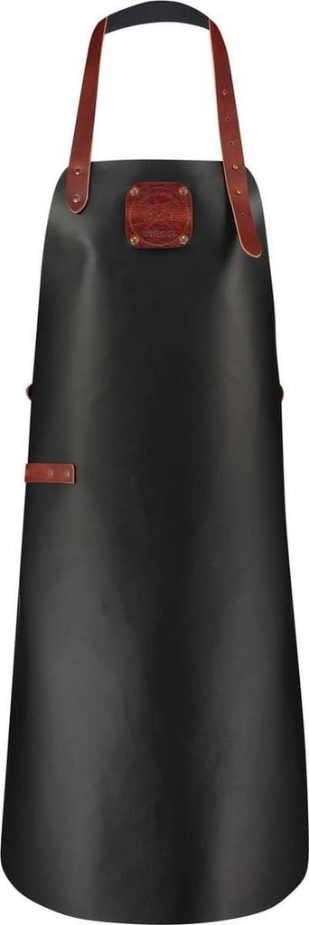 Witloft - Classic Leren Schort Zwart/Cognac | Handgemaakt,, Huis en Inrichting, Keuken | Keukenbenodigdheden, Nieuw, Verzenden