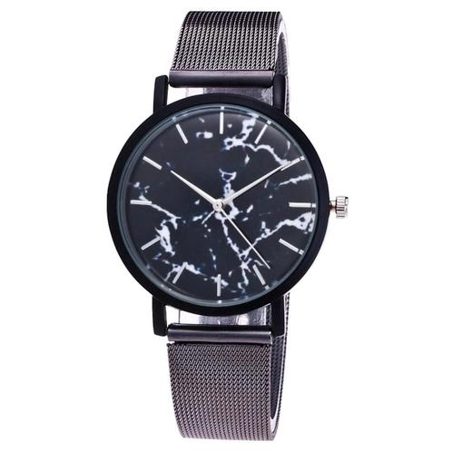 Fako® - Horloge - Mesh - Marmer - Ø 38mm - Grijs/Zwart, Bijoux, Sacs & Beauté, Montres | Femmes, Envoi