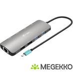 I-tec USB-C Metal Nano 2x Display Docking Station + Power, Informatique & Logiciels, Supports d'ordinateur portable, Verzenden