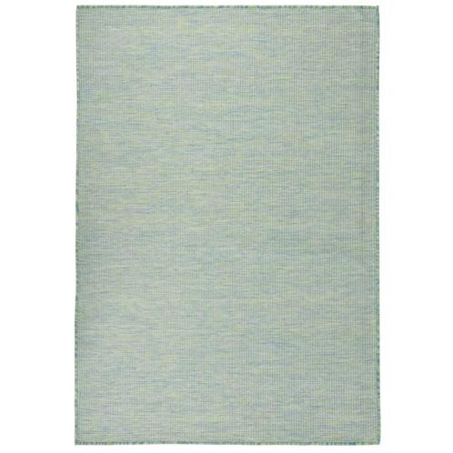 vidaXL Buitenkleed platgeweven 160x230 cm turquoise, Huis en Inrichting, Stoffering | Tapijten en Vloerkleden, Nieuw, Verzenden