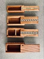 Set van 4 Yosegi Geheime Schuifdozen — Traditionele Hakone