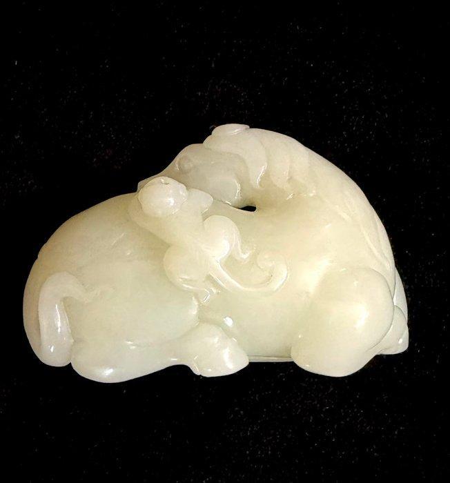 jadebeeldhouwwerk - Nefriet Jade - China - 20e eeuw, Antiquités & Art, Antiquités | Autres Antiquités