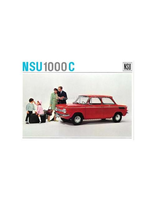 1967 NSU 1000 C BROCHURE DUITS, Livres, Autos | Brochures & Magazines, Enlèvement ou Envoi