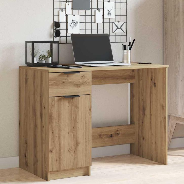 vidaXL Bureau 100x50x75 cm bewerkt hout artisanaal, Huis en Inrichting, Bureaus, Nieuw, Verzenden