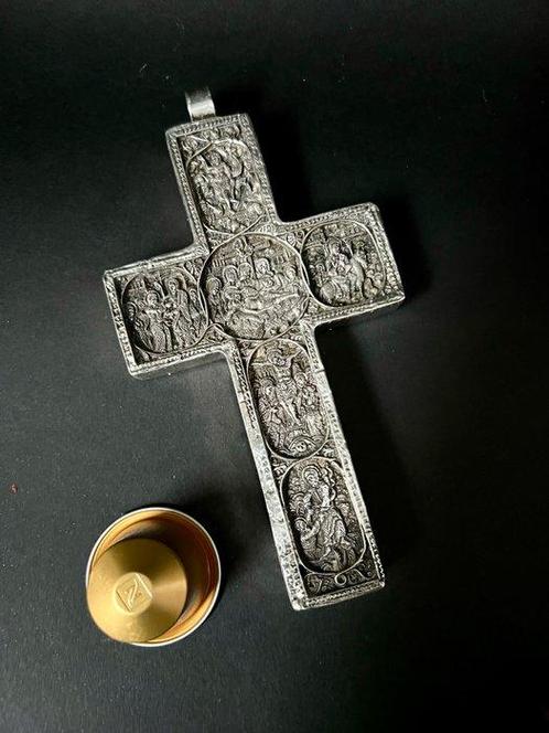 Croix - Argent 840 - 1850-1900 - Croix Russe orthodoxe, Antiek en Kunst, Kunst | Niet-Westerse kunst