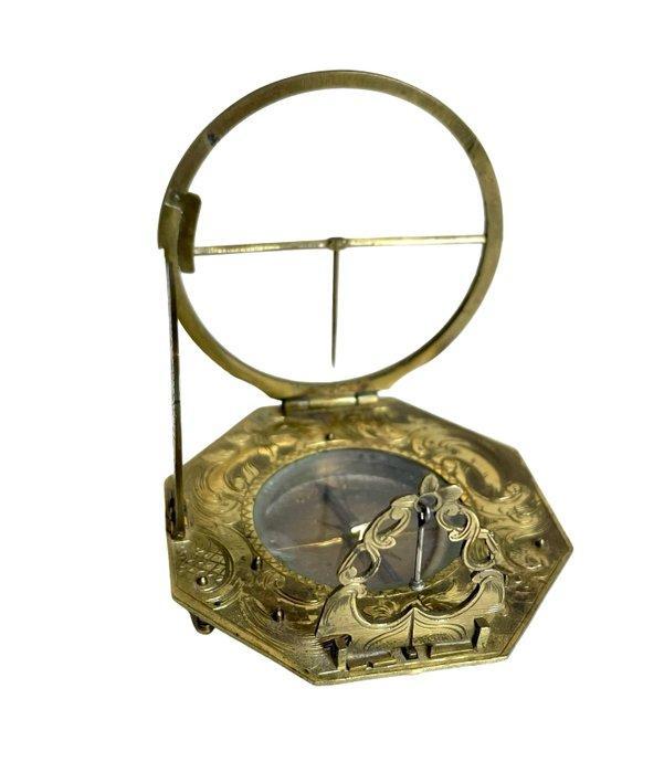 Andreas Vogel - Equinoctial sundial - Verguld messing -, Antiek en Kunst, Antiek | Overige Antiek
