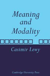 Meaning and Modality.by Lewy, Casimir New   ., Livres, Livres Autre, Envoi