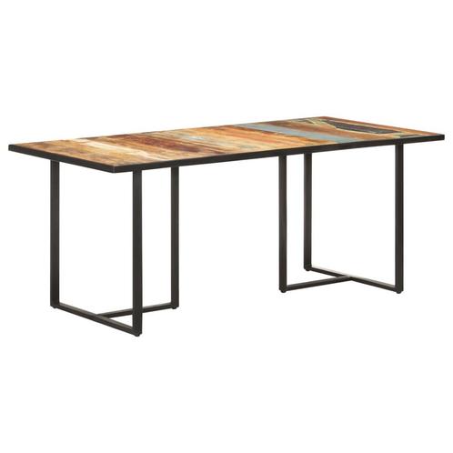 vidaXL Eettafel 180 cm massief gerecycled hout, Huis en Inrichting, Tafels | Eettafels, Nieuw, Verzenden