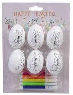 Knutselset hobbypakket eieren versieren met markers bunny 6, Hobby en Vrije tijd, Knutselen, Nieuw