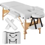 tectake Massagetafel-set met 2 zones, 7,5cm matras en houten, Sport en Fitness, Massageproducten, Verzenden, Nieuw