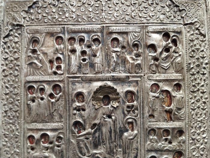 Icoon - Feestdagenicoon - Hout, Metaal, Antiquités & Art, Art | Art non-occidental