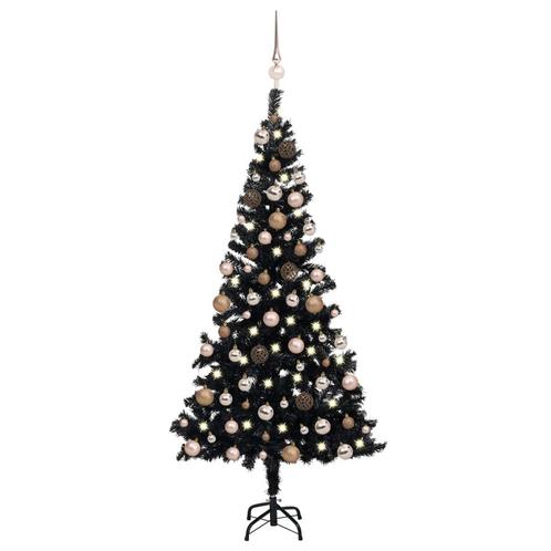 vidaXL Kunstkerstboom met verlichting en kerstballen 120 cm, Divers, Noël, Envoi