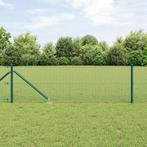 vidaXL Fence Post Set Set van 2 Groen Plastic gecoat staal, Tuin en Terras, Verzenden, Nieuw