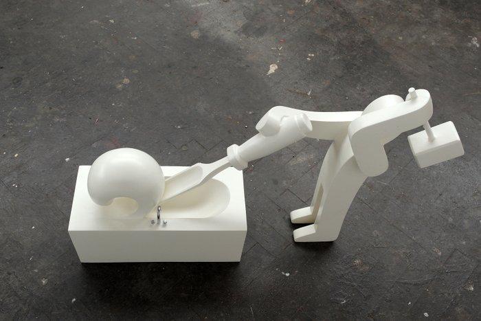 Tomas Schats - sculptuur, Beitelbad/Shizel - 15 cm - Resin,, Antiek en Kunst, Kunst | Designobjecten