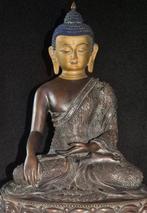 Beeld, Buddha-Shakyamuni Statue - 32 cm - Brons, Koper, Antiek en Kunst