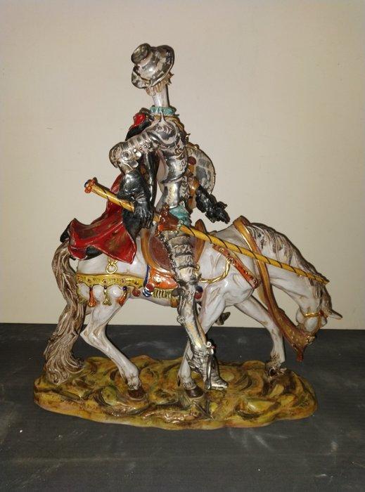 Beeld, Don Quichotte - 48 cm - Terracotta, Antiek en Kunst, Antiek | Glaswerk en Kristal