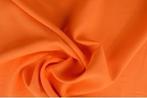 15 meter texture stof - Oranje - 150cm breed, Verzenden, 120 cm of meer, Oranje, Polyester