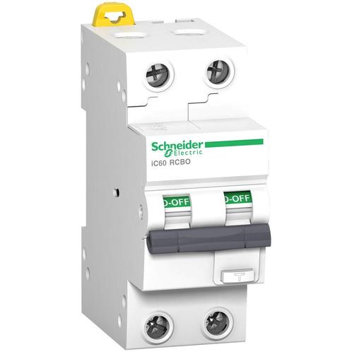Schneider Electric Acti9 IC60 RCBO 2P 16A B-Courbe 30mA -, Doe-het-zelf en Bouw, Elektriciteit en Kabels, Verzenden