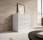 Meubella Dressoir Tavares wit 80 cm breed lades, Huis en Inrichting, Kasten | Overige, Verzenden, Nieuw