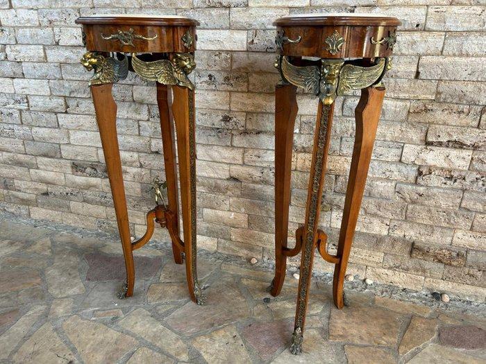 Gueridon (2) - Hout, Marmer, Brons, Antiek en Kunst, Antiek | Overige Antiek