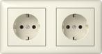 Gira Standaard 55 Dubbele SCHUKO Stopcontact Met Frame -, Verzenden, Nieuw