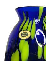 Blue with Green Inclusions - Central European Art Glass Vase