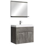 Badkamermeubel Montreal Set 02 60 x 35 cm Grijs Eiken, Verzenden, Nieuw
