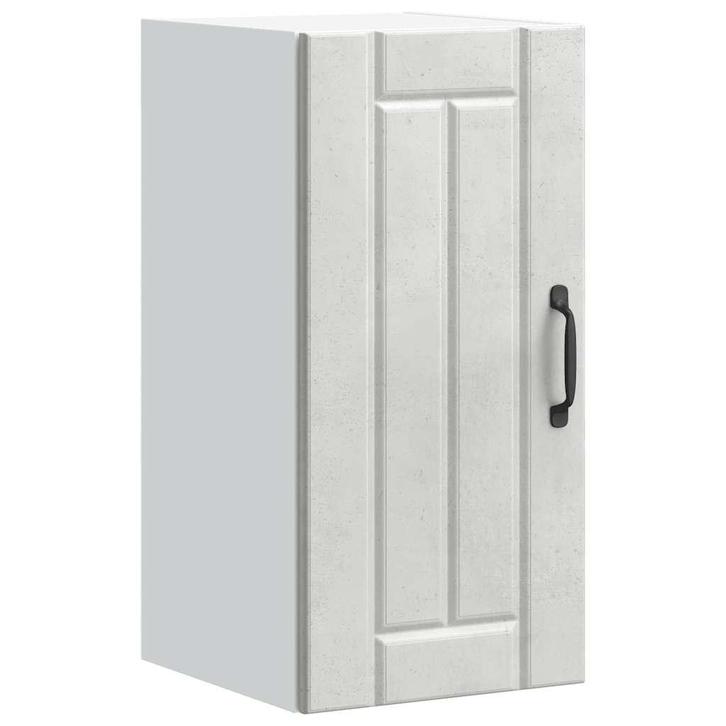 vidaXL Keukenbovenkast Lucca bewerkt hout betongrijs, Huis en Inrichting, Kasten | Overige, Nieuw, Verzenden