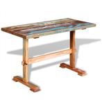 vidaXL Table à manger sur pied bois de récupération, Maison & Meubles, Neuf, Verzenden