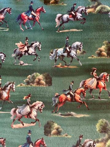 Mantel toile de jouy ruiters te paard voor ruime tafels. -