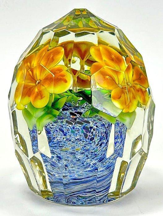 sculptuur, Vaso con fiori - 14 cm - Glas, Antiek en Kunst, Antiek | Glaswerk en Kristal