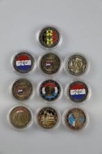 Europa. 2 Euro Various Years (10 colored coins)  (Zonder, Postzegels en Munten