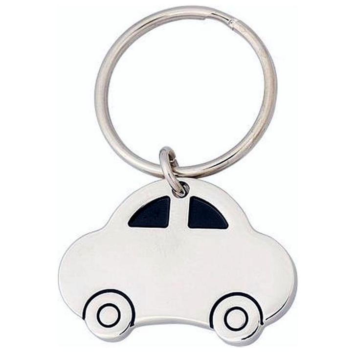 Fako Bijoux - Auto Sleutelhanger - 4.5cm - Zilverkleurig, Verzamelen, Sleutelhangers, Verzenden