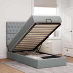 vidaXL Ottoman bed met matras en LEDs 90x190cm stof, Verzenden