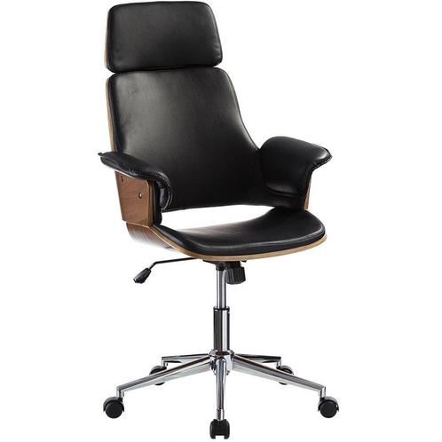 Luxe bureaustoel - hout met kunstleer - in hoogte, Maison & Meubles, Chaises de bureau, Envoi
