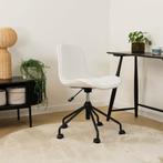 Ribstof bureaustoel crème | Verstelbaar | Direct leverbaar, Huis en Inrichting, Overige kleuren, Verzenden, Modern/Scandinavisch