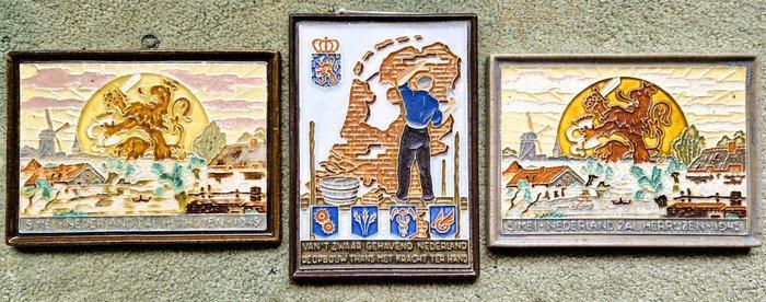 Tegel (8) - Cloisonné tegel De Koninklijke Porceleyne Fles, Antiek en Kunst, Antiek | Glaswerk en Kristal