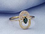 Bague - 14 carats Or jaune - 0.39ct. tw. Topaze - Diamant