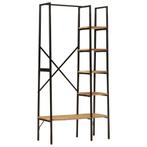 vidaXL Kledingrek met schappen 90x40x190 cm massief, Huis en Inrichting, Woonaccessoires | Kapstokken, Verzenden, Nieuw