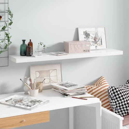 vidaXL Wandschap zwevend 120x23,5x3,8 cm MDF hoogglans wit, Huis en Inrichting, Kasten | Wandmeubels, Nieuw, Verzenden
