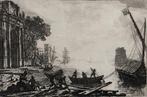 Claude Lorrain (1600-1682) - De opgaande zon, ets uit 1634., Antiquités & Art, Antiquités | Autres Antiquités